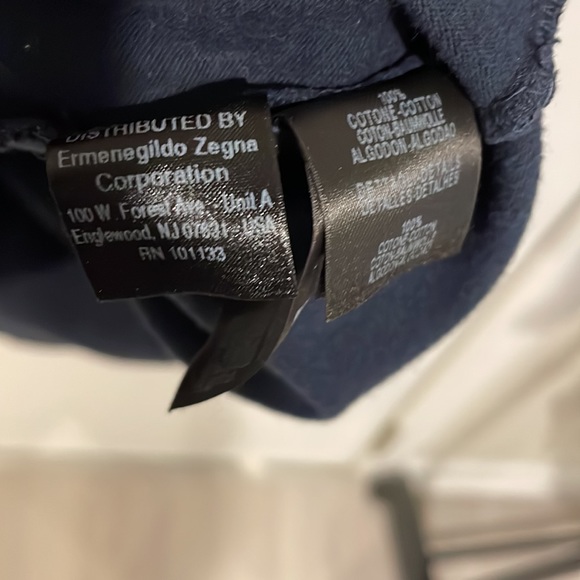 Zegna Sport Navy Blue - long-sleeve polo. 100% Cotton - Picture 3 of 4